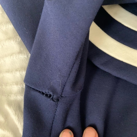 Navy & White Nautical Bodycon Dress – Size M - Picture 5 of 10